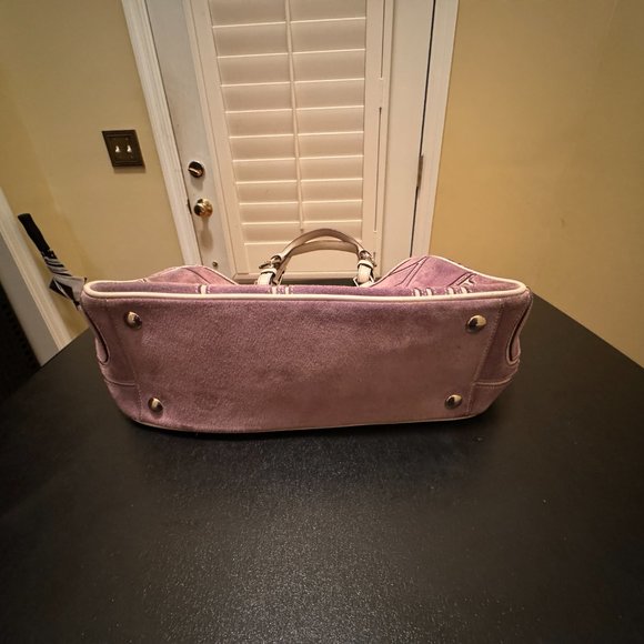 Coach lavendar suede and leather tote 9359 - Picture 10 of 15